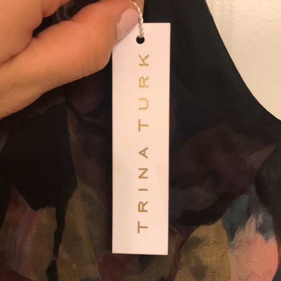 Trina Turk Half Floral Jumpsuit SZ 6 - Picture 5 of 8